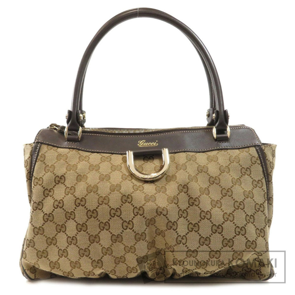 Gucci GG Canvas Abbey Tote bag brown leather